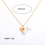 NEW DECEMBER BIRTHSTONE HEART NECKLACE_CWMM3754