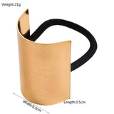 MINIMALIST KOREAN METAL HAIR TIE TEXTURED SHINE_CWAHA6248