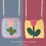 HAND WOVEN NICHE PEARL CHAIN SMALL SQUARE BAG_CWASC0833