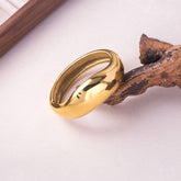 Titanium Steel Open Round Wide Smooth Bracelet_Cwmm3718