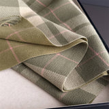 Fresh Plaid Cashmere Feel Tassel Scarf Wrap_Cwasc03245