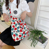 Cwab3894_Printed Single Shoulder Shopping Bag Canvas Bag