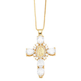 Virgin Mary Cross Necklace