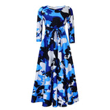 FASHIONABLE LACE UP PRINTED OVERSIZED DRESS_CWDMD3697