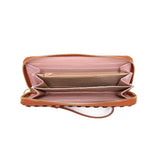 LEATHER CARVED EMBOSSED BOHEMIAN CLUTCH WALLET_CWAB2592