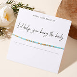 RICE BEADS MORSE CODE THIN BRACELET_CWAB4629