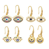 COLORED ZIRCON DEVILS EYE PENDANT EARRINGS_CWAJE1004