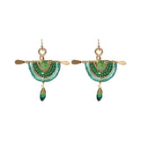 GEOMETRIC DESIGN VINTAGE BRAIDED ETHNIC EARRINGS_CWAJE3988