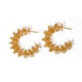 SIMPLE TWISTED SPRING C SHAPED EARRINGS_CWAHA0916