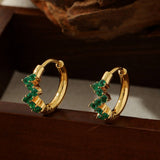 STAINLESS STEEL FLOWER EARRINGS WITH DIAMONDS_CWMM3598