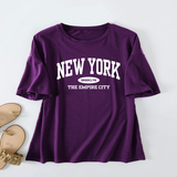 Trendy Letter Print T-Shirt For Women, Loose Fit