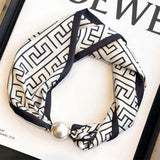 Pearl Magnetic Skinny Silk Neck Scarf_Cwasc03934
