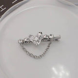 METAL ROSE HAIRPIN SIDE BANGS DUCKBILL CLIP_CWAHA4646