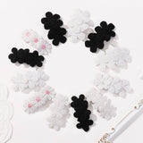 CHILDRENS PETAL FLOWER BLACK AND WHITE HAIRPIN_CWAHA2346