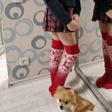 CHRISTMAS STYLE LONG KNEE HIGH SOCKS_CWMS0852