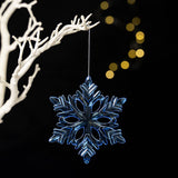 Cwmm10187_Clear Hexagon Snowflake Christmas Ornaments