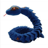 HANDMADE INDIGO DYED EMBROIDERED SNAKE PLUSH_CWMM6059