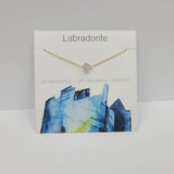 NATURAL CRYSTAL GRAVEL PENDANT NECKLACE WITH CARD_CWAJE1050