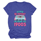 Women Teeplease Be Patient Letter Print_Cwtts1501