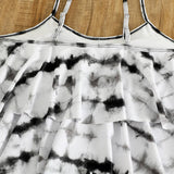 BLACK AND WHITE PRINTED SPLIT BIKINI SWIMSUIT_CWMW0231