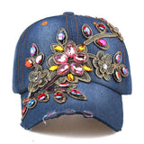 Women'S Patch Baseball Cap Rhinestone Sun Hat_Cwah1000