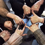 ROSE GOLD BRIDE TATTOOS METALLIC PARTY STICKERS_CWMM8243