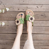 Sunflower Flip-Flops Non-Slip Slippers For Womens_Cwshs0676