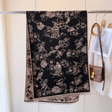 French Vintage Soft Warm Faux Cashmere Scarf_Cwasc03451