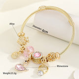 Trendy Stainless Steel Bracelet With Heart Charm_Cwmm8480
