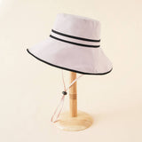 SIMPLE AND ELEGANT SUNSHADE BUCKET HAT_CWAH1422
