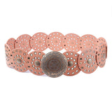 NEW RETRO FASHION RIVET EYELET DISC BELT_CWABE0488