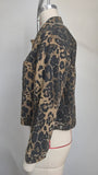 Washed Fashion Leopard Print Denim Jacket