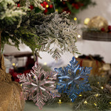 Cwmm10187_Clear Hexagon Snowflake Christmas Ornaments