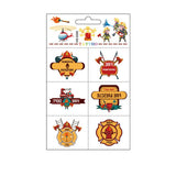 KIDS WATERPROOF FIRE TRUCK TATTOOS FOR SAFETY WEEK_CWMM8259