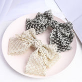 PALACE STYLE HAIR BOW EMBROIDERY HAIRPINS_CWAHA1186
