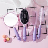 CARTOON RABBIT MIRROR COMB SET OF 4_CWMM0921