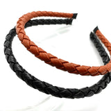 ELEGANT SIMPLE PU LEATHER WOVEN HEADBAND_CWAHA6343