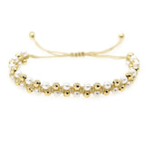 IMITATION PEARL BRACELET PURE HAND WOVEN BRACELET_CWMM3874