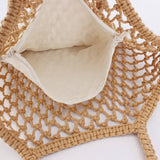 SIMPLE COTTON THREAD HAND WOVEN SHOULDER BAG_CWAB4681