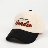 CORDUROY COLORBLOCK BASEBALL CAP UNISEX HAT CWAH1148
