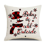 CHRISTMAS TREE RED AND BLACK PLAID PILLOWCASE_CWMM1409