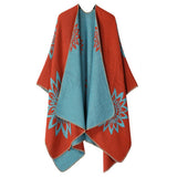 Warm Shawl Knitted Double-Sided Thickened Cape_Cwasc2166