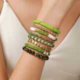 SIMPLE MULTI STRAP POLYMER CLAY BRACELET SET_CWMM3527