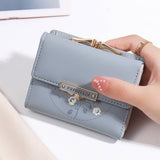 Floral Mini Trifold Wallet With Snap Button_Cwab06220