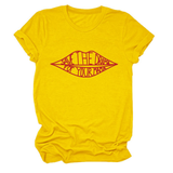 Womens Fashion Slogan Tee Crew Neck Short Sl Ve_Cwttsl0482