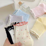 ALL MATCH NEW POLKA DOT MID CALF SOCKS_CWMS0953