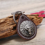 SIMPLE PERSONALITY RETRO LEATHER KEYCHAIN_CWMM4779