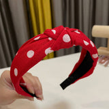 BLACK PRINTED BOW HEADBAND_CWAHA1681