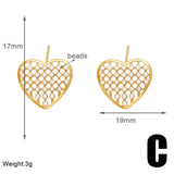 HEART SHAPED PEARL GOLD PLATED EARRINGS_CWAJE1035