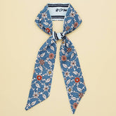 CHIC FLORAL LETTER TWILLY SCARF FOR HAIR BAGS_CWASC0068